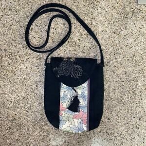 Made in Japan One of a Kind Obi Arts Crossbody Bag Midori International Pouch